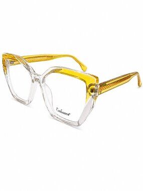 Enhance EN4488 Yellow Crystal 54-17-150 Eyeglass Frames